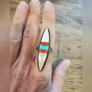Vintage ZUNI sterling ring sz 8